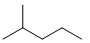 2-metilpentano, formula di struttura