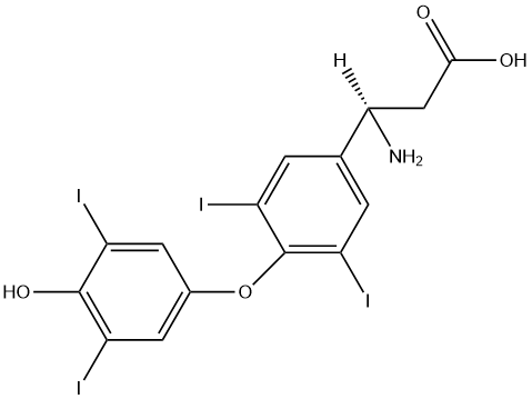 Tiroxina struttura chimica